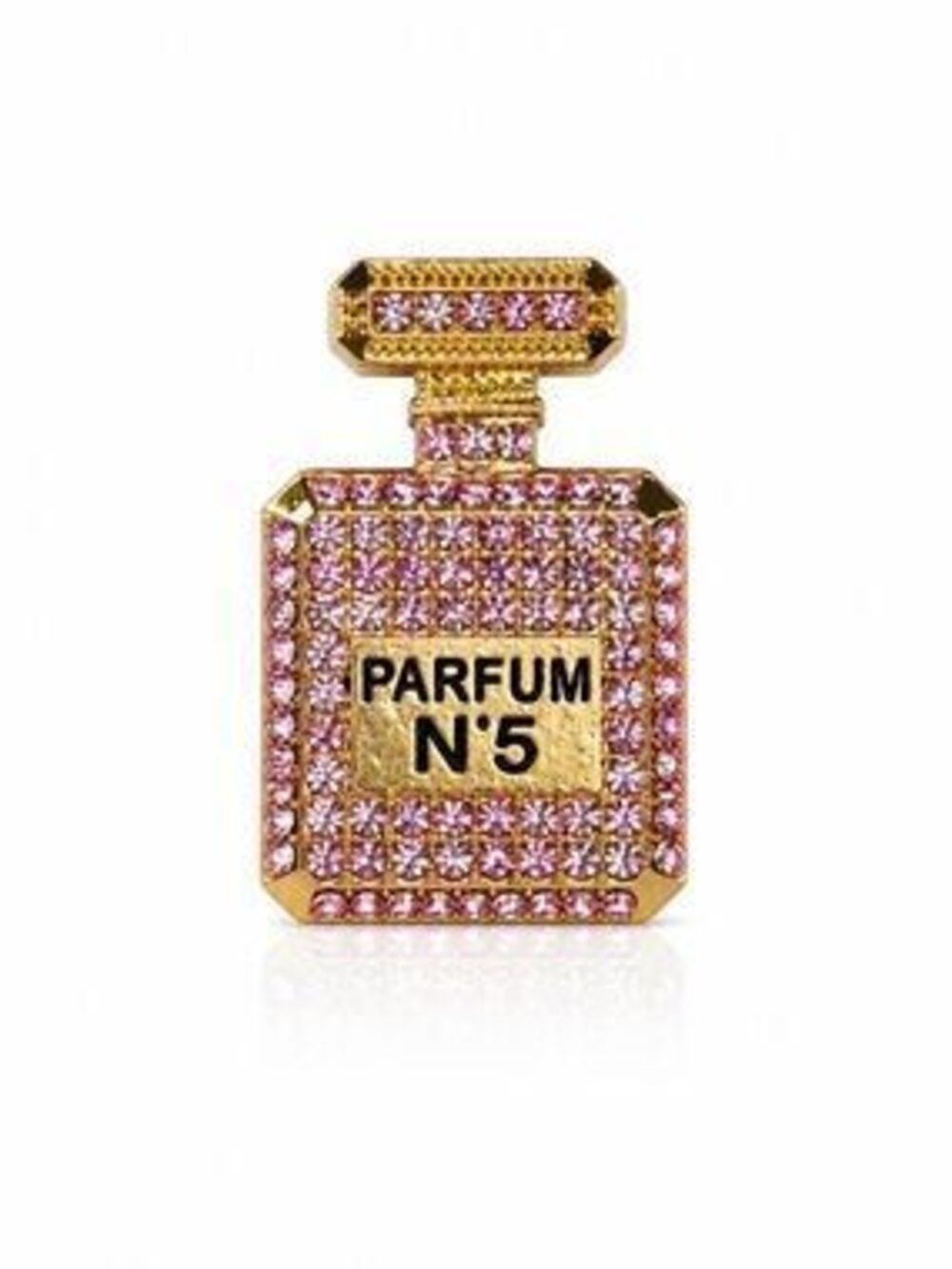 Fashion Pink Crystal Perfume Bottle Brooch